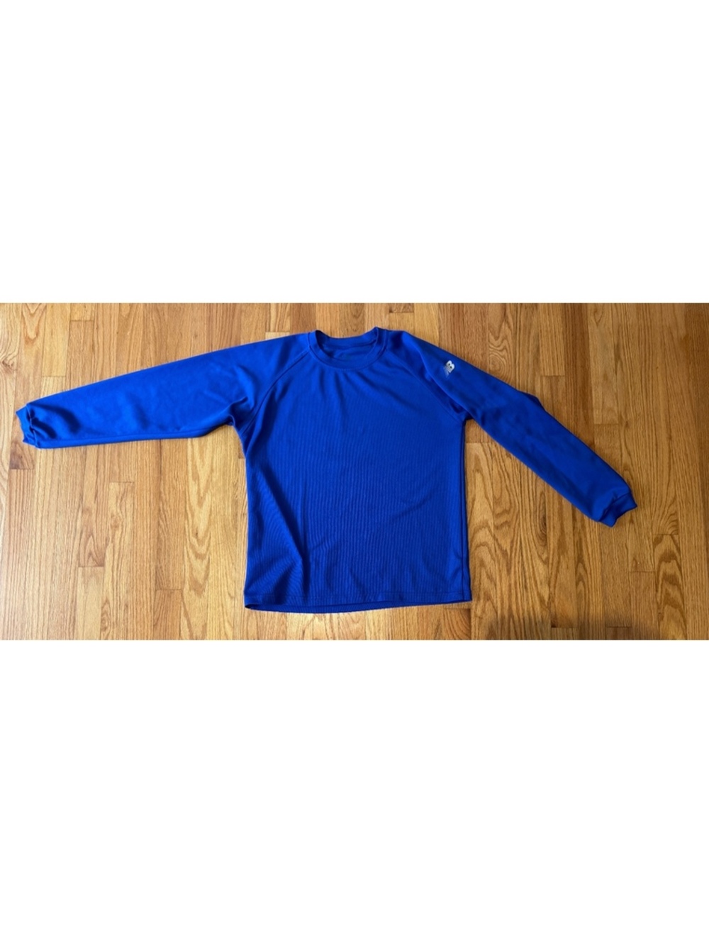 Vintage New Balance Heavyweight Athletic Long Sleeve Running Shirt Blue Size M